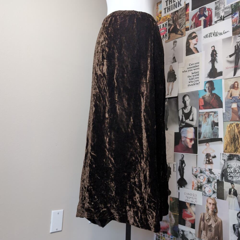 Crushed Velvet Maxi Skirt Handmade